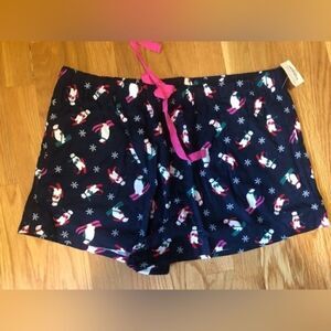 Pajama shorts cozy winter theme XXL